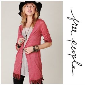 💥30% OFF💥Free People Slubby Crochet Hem Cardigan